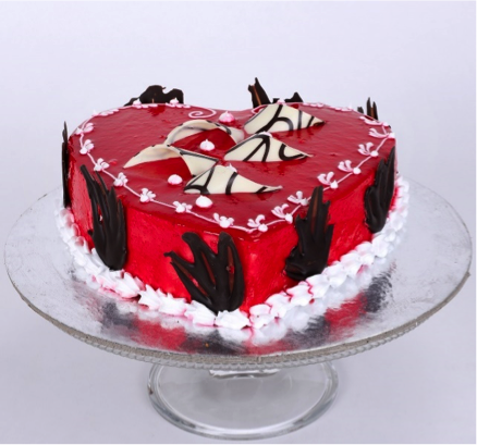 Red Heart Cake